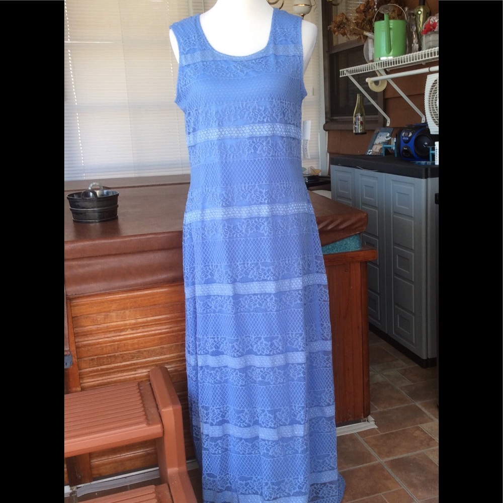 Nurture Blue Long Dress Large NWT